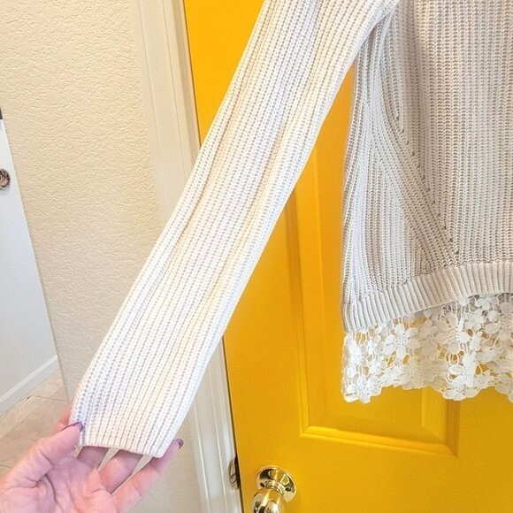 INC Ladies Sweater with Lace - Picture 3 of 12